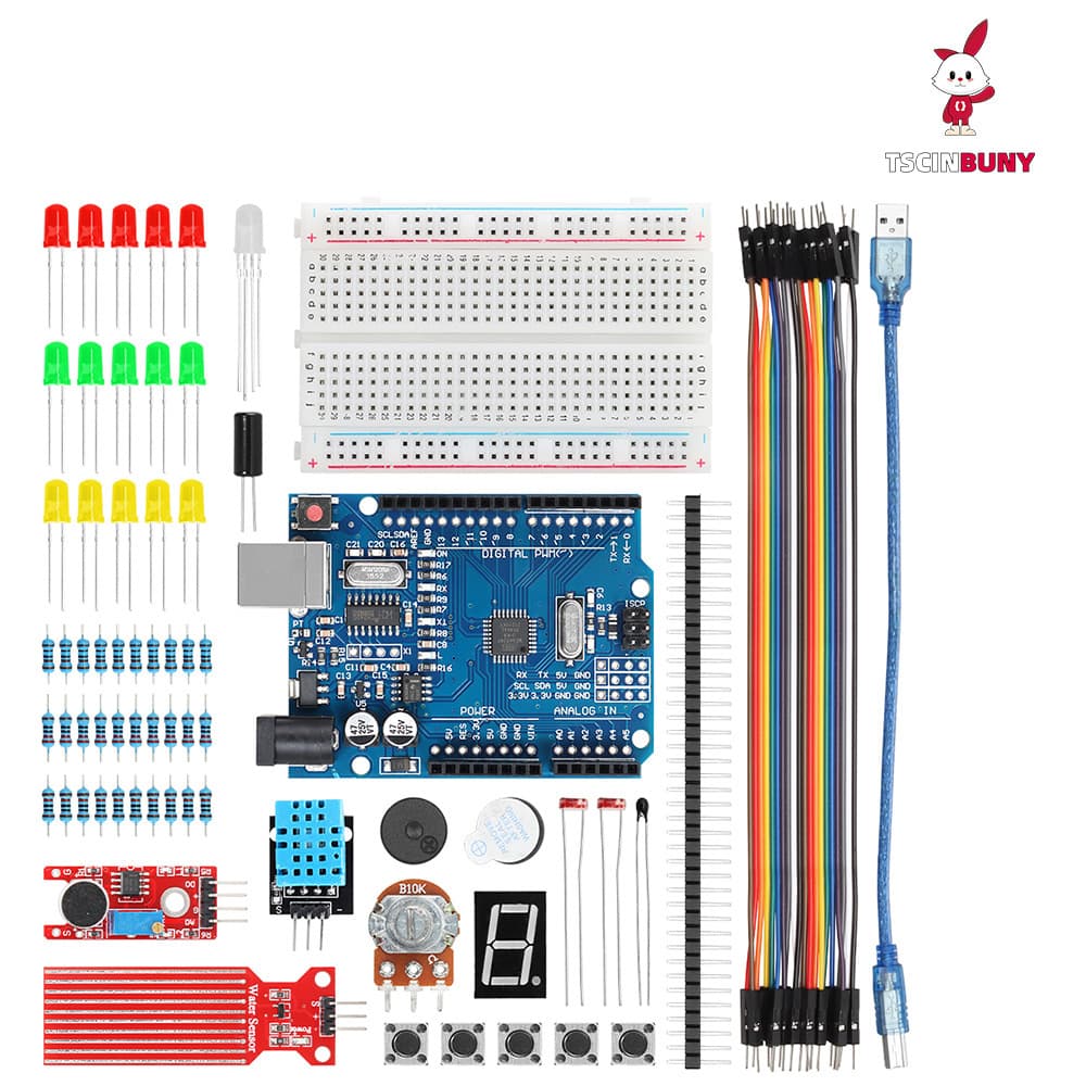 Compatible with UNO R3 Starter Learning Kit Electronic Maker Component Pack Beginner Starter Kit Compatible with Arduino