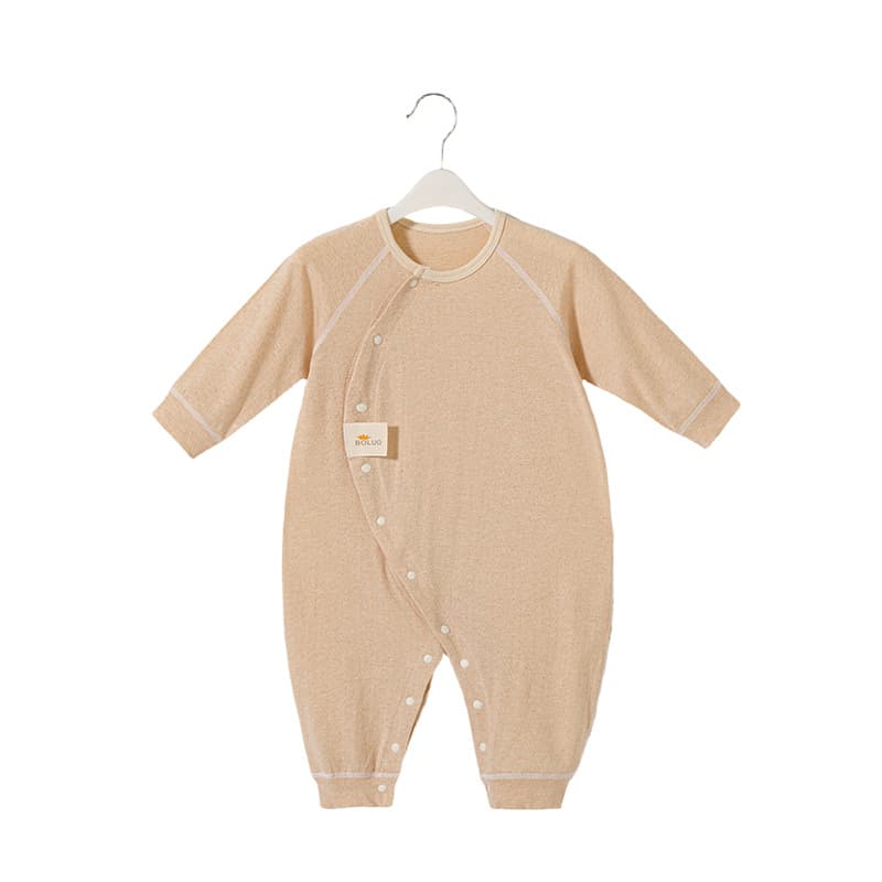 Baby Romper Thin Long Sleeve Cotton Mesh Crawling Suit Newborn Bodysuit Snap Closure Class A