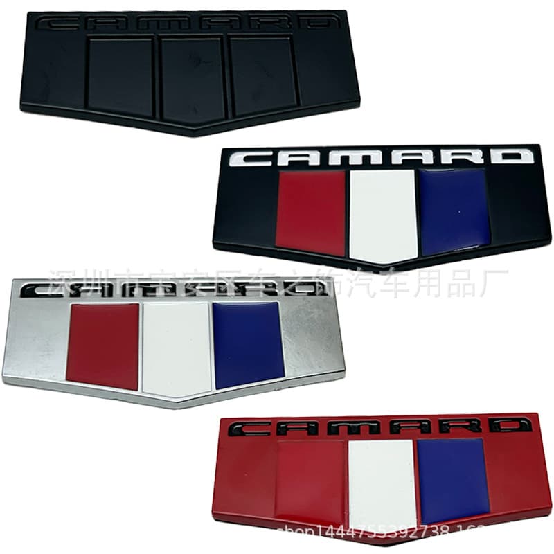 Side emblem fender English car badge for Chevrolet Camaro, modified rear tail car sticker