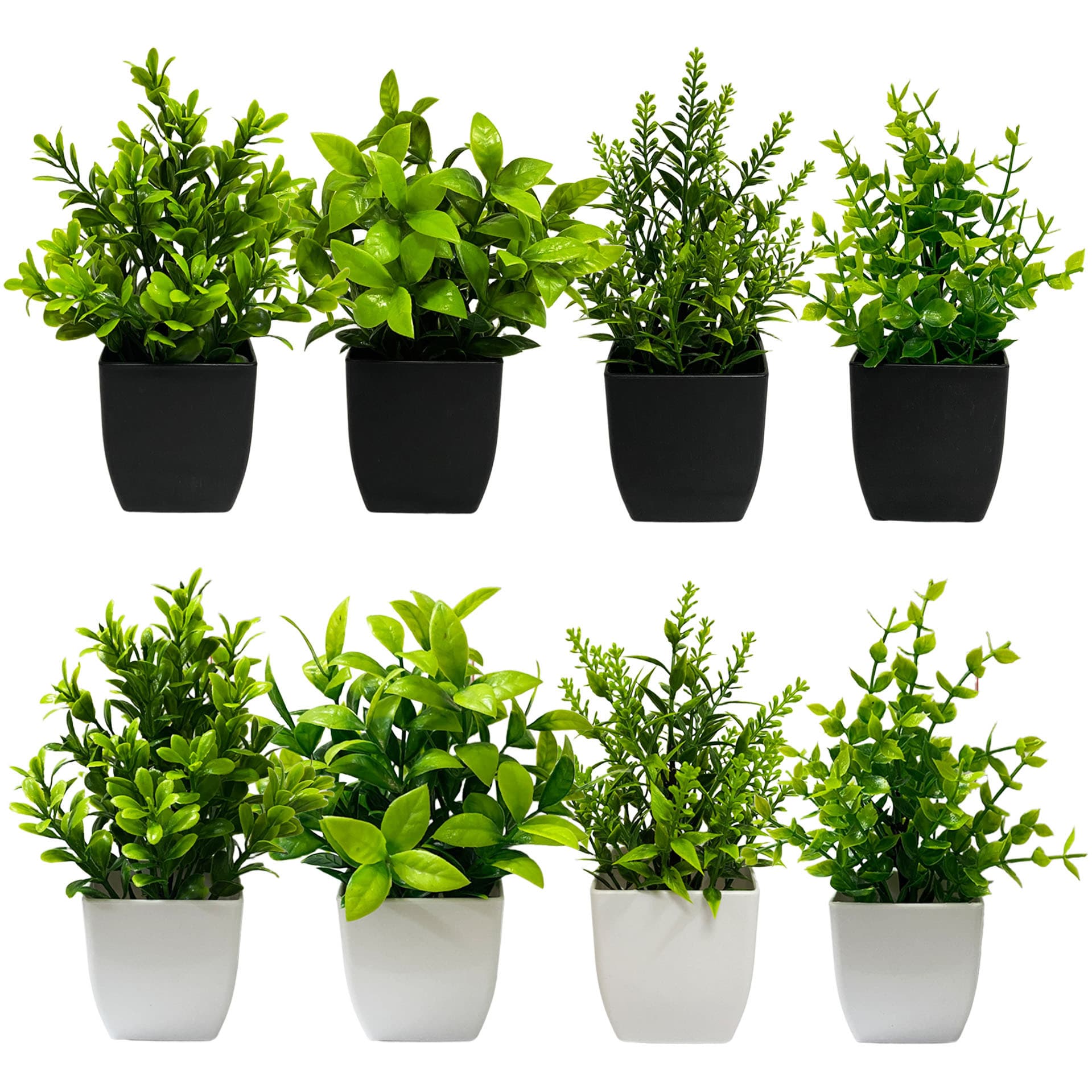 Cross-border Hot Selling Artificial Plants Fake Greenery Indoor Outdoor Decorative Plastic Potted Small Green Plants