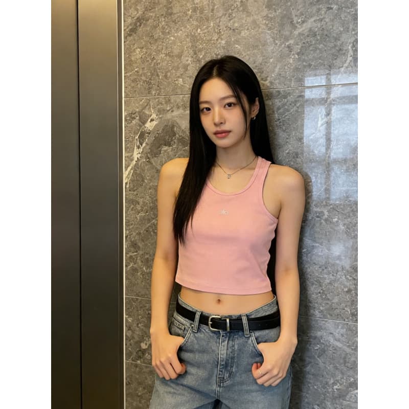New Arrival alo Logo Ribbed Sleeveless Sports Vest Top Women's Fitness Yoga Backless Top
