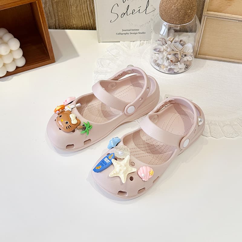 Children's Crocs 2026 Summer Slippers Girls' Sandals Baotou Outerwear Sandals Anti-Slip Baby Shoes Princess Shoes