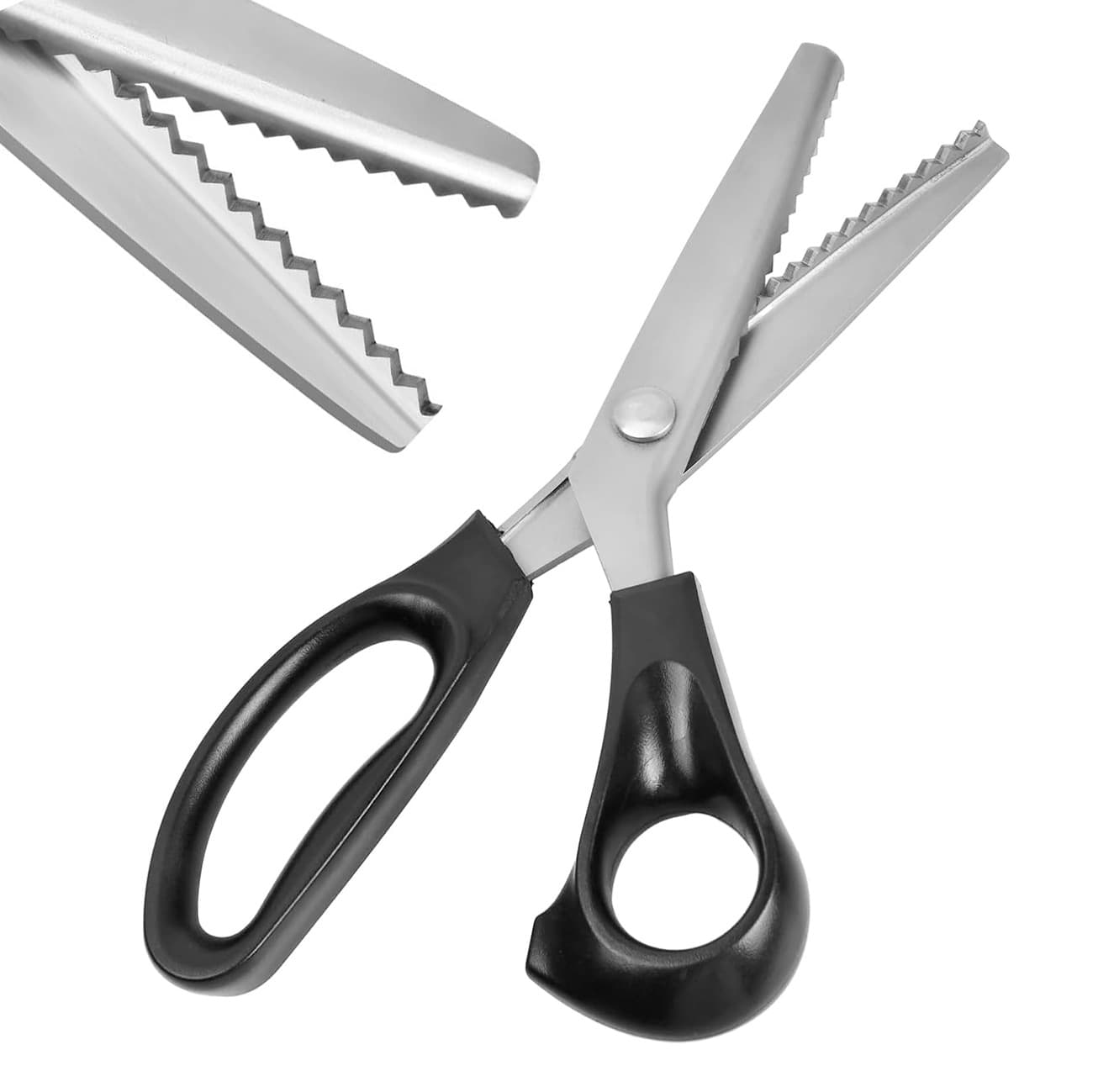 In-stock lace scissors, dog tooth serrated scissors, handmade fabric scissors, fabric pattern scissors, triangle scissors, arc and wave pattern scissors.