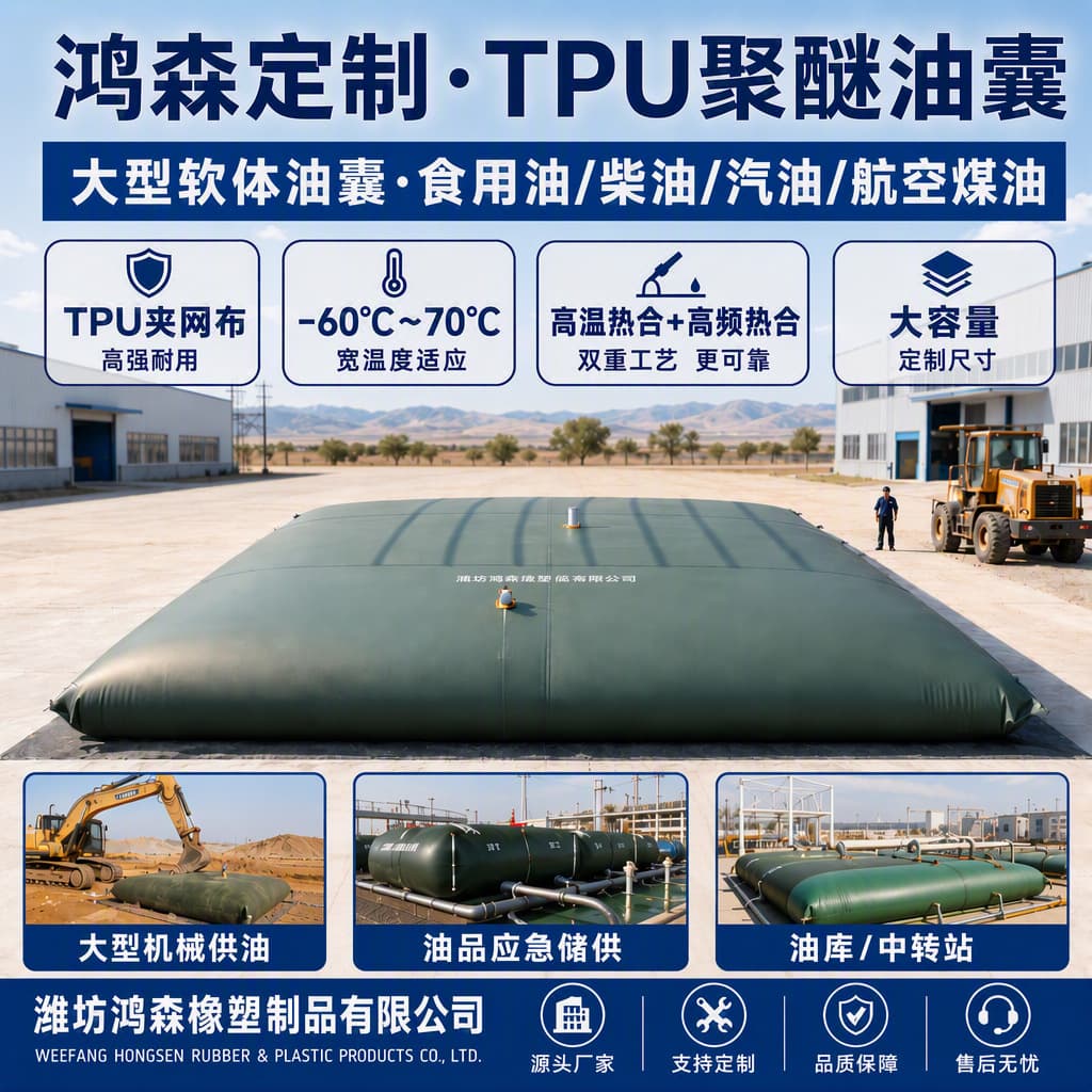 Flexible TPU Transformer Oil Bladder Large Capacity Foldable Vehicle Transport Oil Storage Bladder Diesel Edible Oil Storage Bag