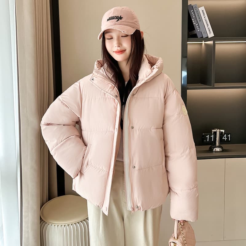 Cotton coat for women winter 2026 Korean style loose cotton jacket fashionable large size hooded warm coat small short cotton coat
