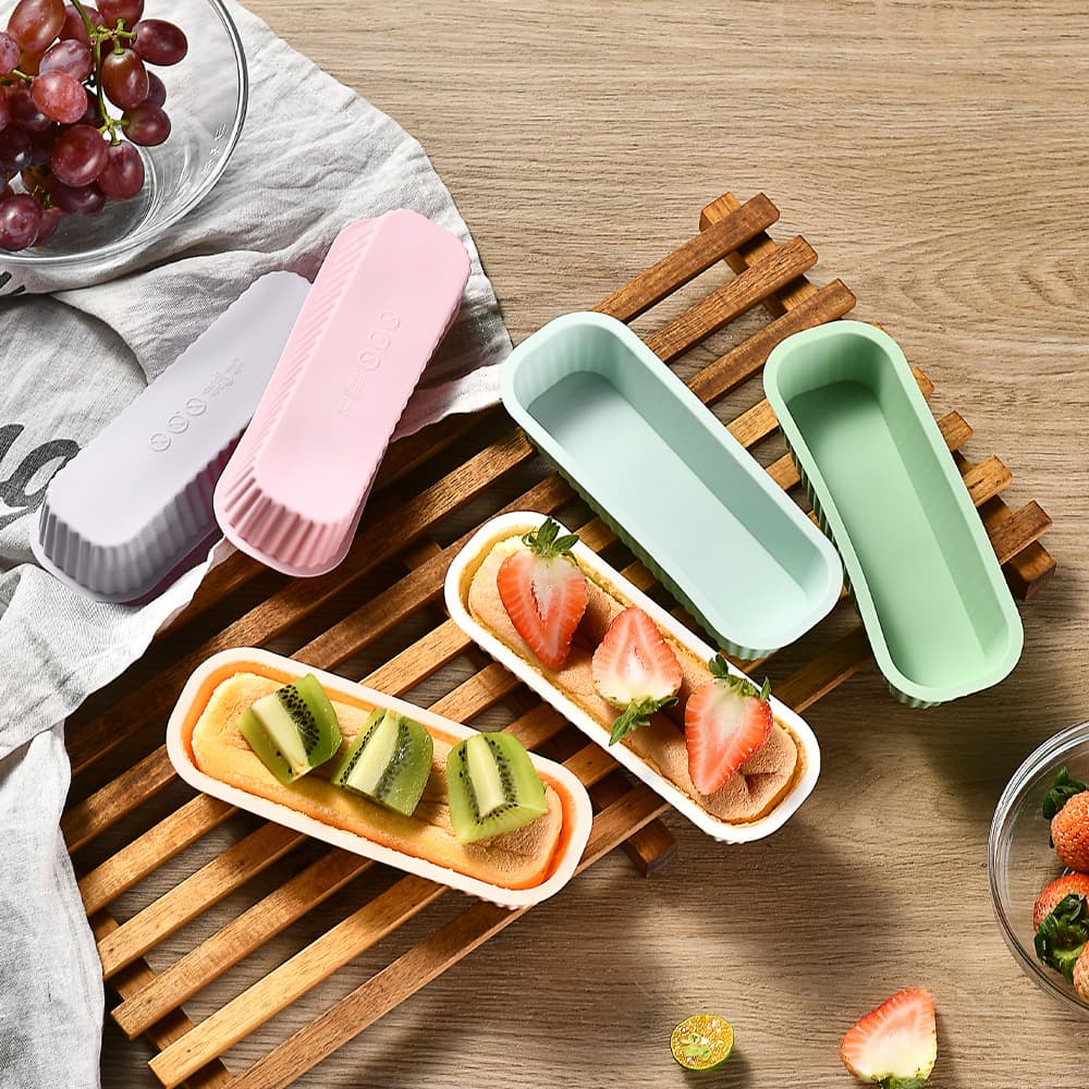 Cross-border rectangular silicone bread box cake mold toast mold baked cheese baked durian box hot dog sweet potato baking pan