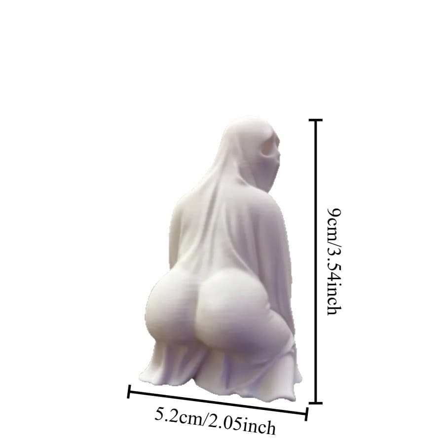 3D Printed Ghost Statue Decoration Fun Desktop Ornament Cute Ghost Figure Halloween Ghost Decor