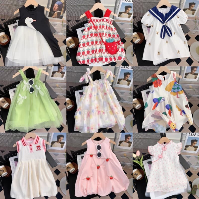 Girls' Dress 2026 New Style Children's Fashionable Princess Dress Baby Stylish Summer Sweet Sleeveless Dress Summer Style