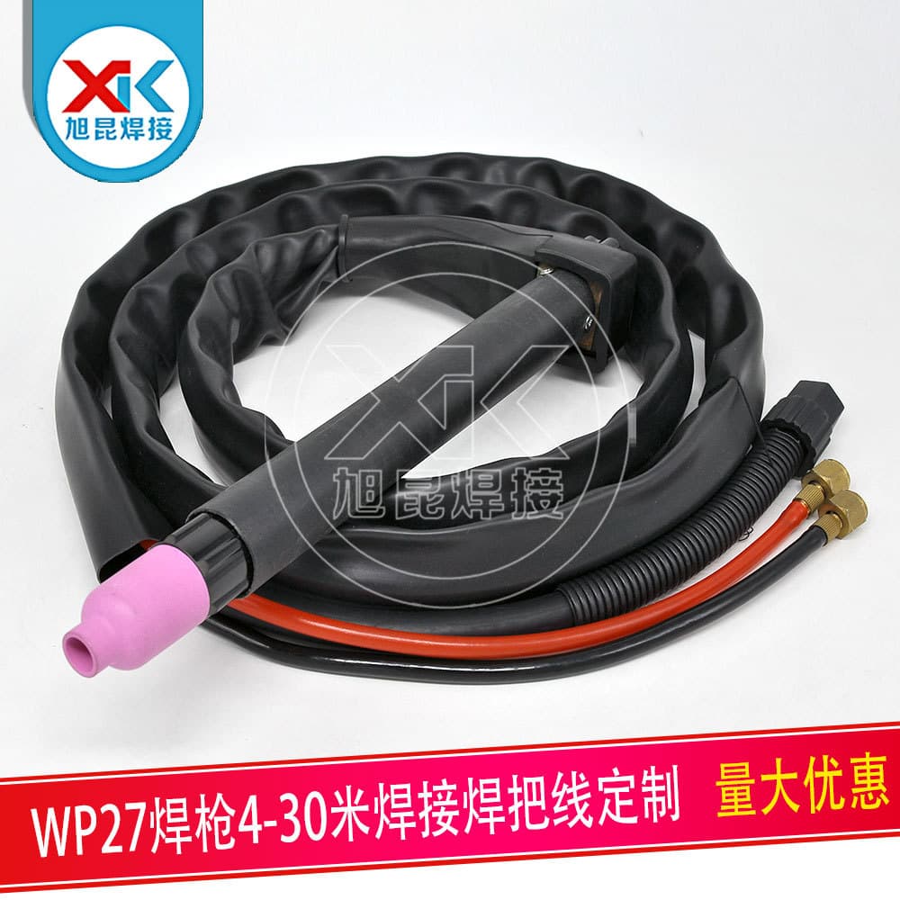 Welding Torch Assembly High-Current TIG Welder Welding Cable with Sheath Custom 4-30 Meter WP27 Torch Assembly