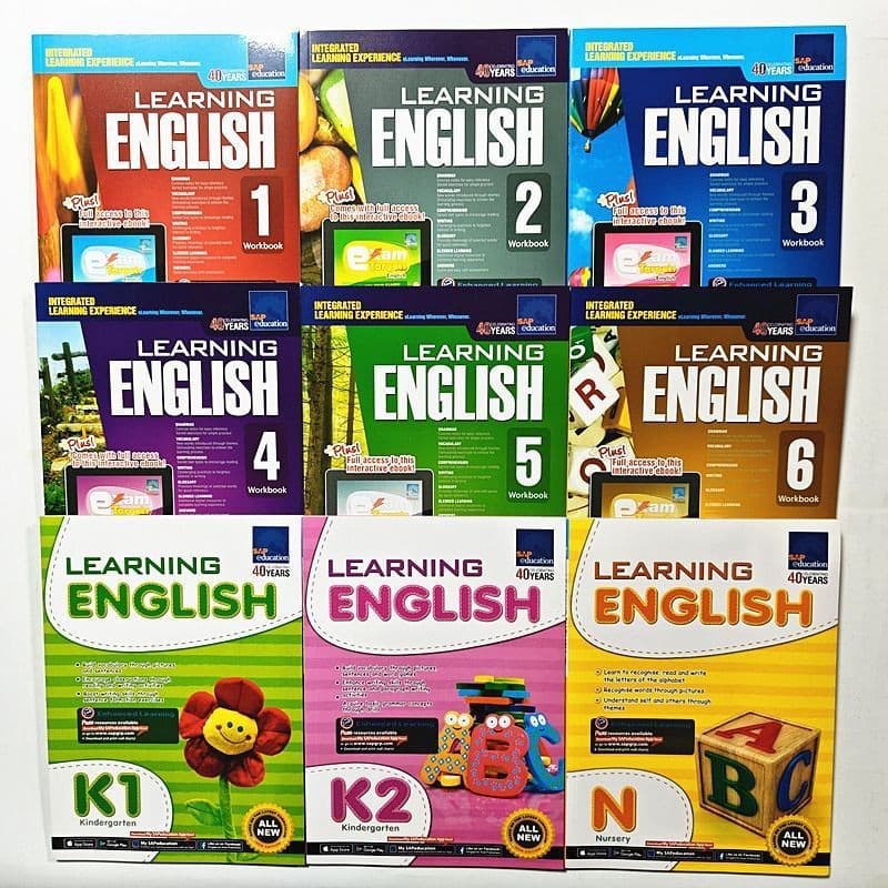 Singapore English Practice Workbook Learning English Series Full Set of 9 Books