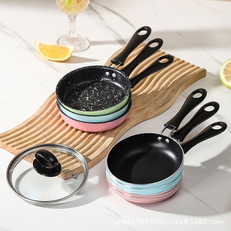 Mini Non-Stick Frying Pan Egg Pan Egg Cooking Tool Kitchen Toy Real Cooking Kids Small Pan Iron Pan