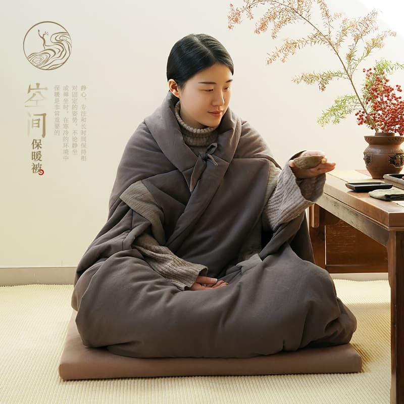 Tea room soft quilt meditation quilt solid color quilt temple Zen meditation tatami space to cultivate the mind and Zen