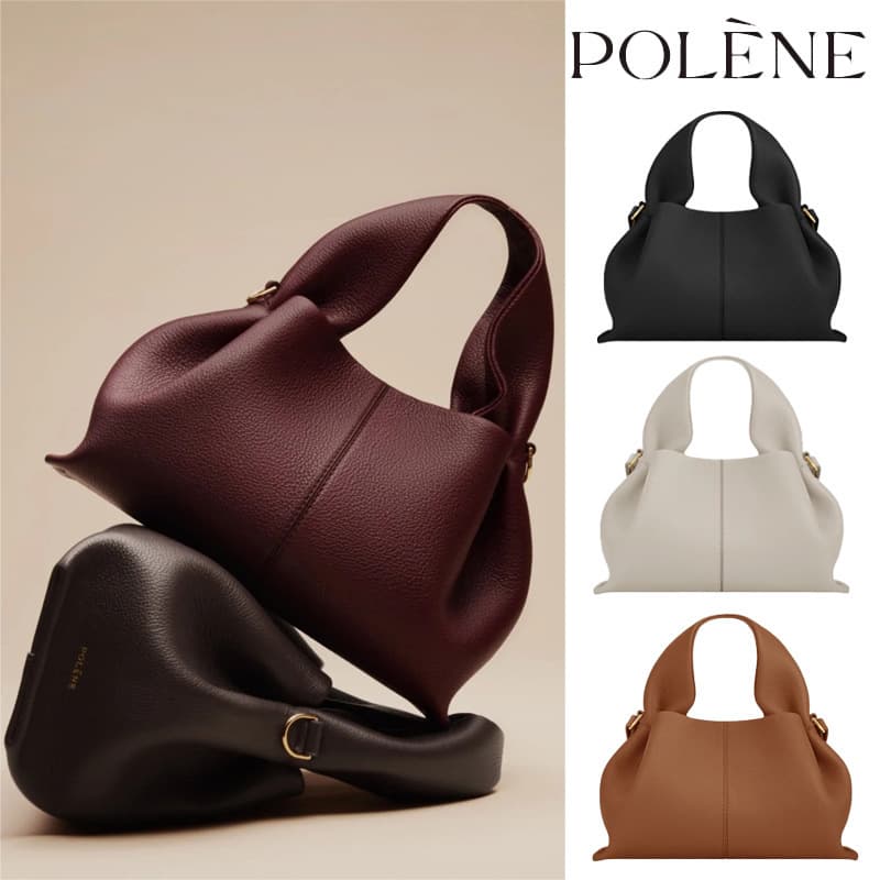 Ready in stock Polene cloud bag genuine leather niche crossbody dumpling bag Number versatile portable shoulder bag