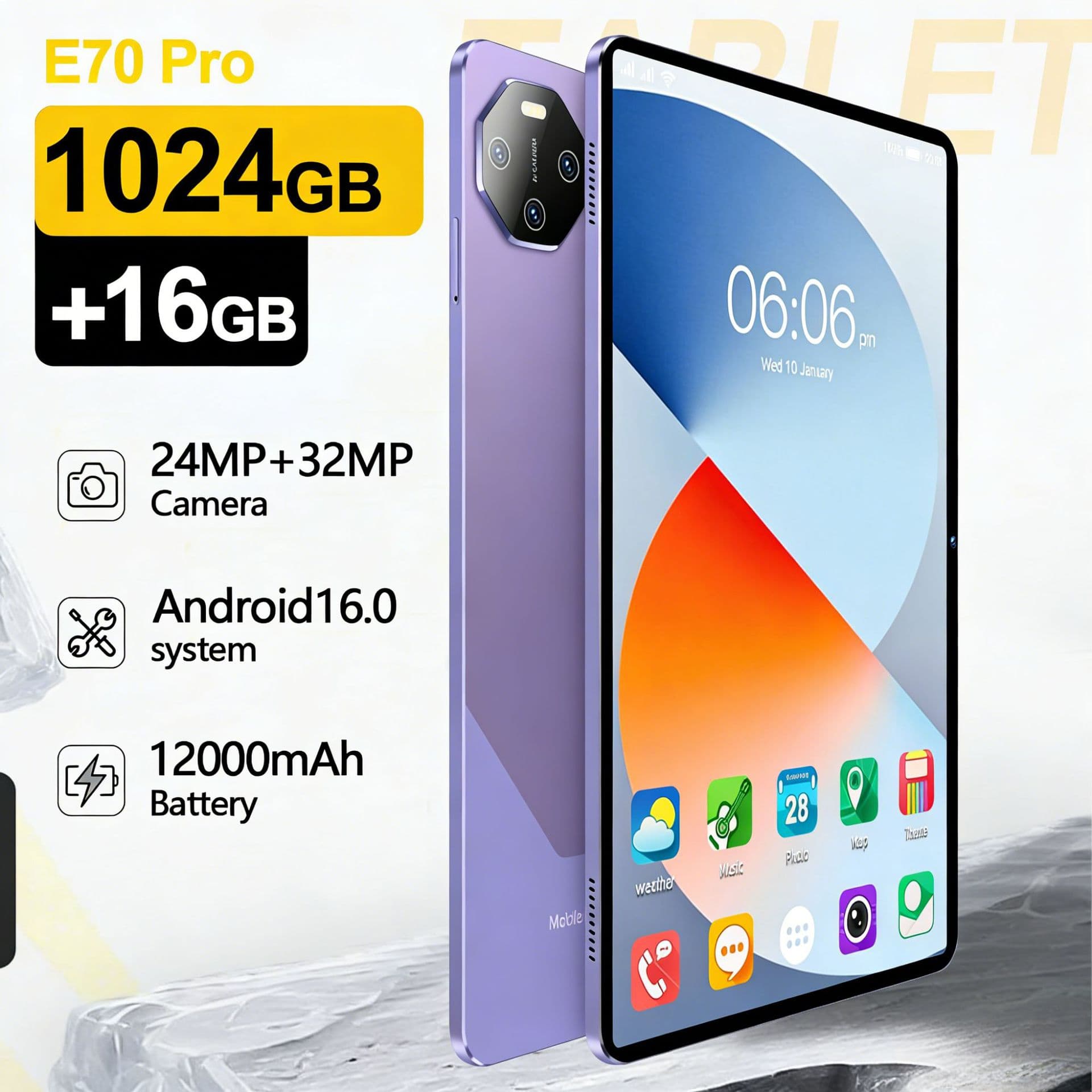 New Cross-Border 10.1-inch Android Tablet Portable Full-Screen 4G Calling Foreign Trade Large Screen Laptop