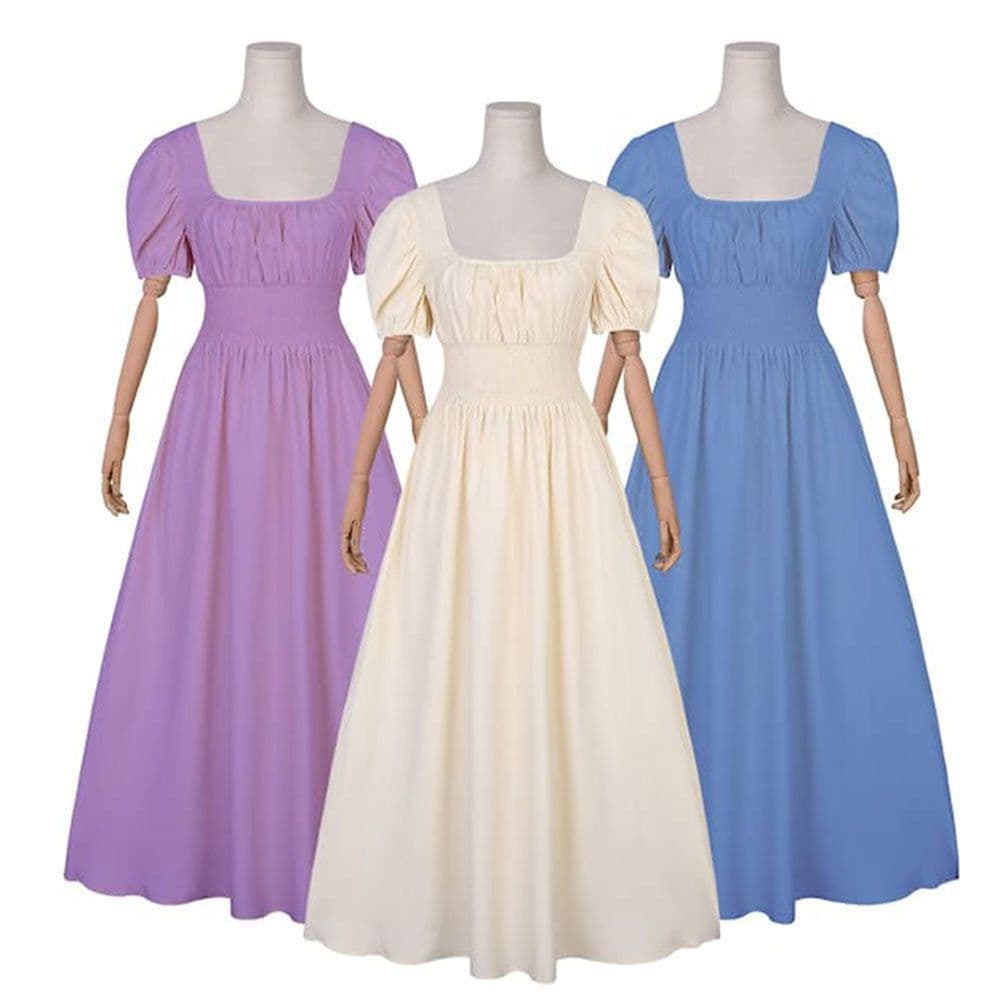 Regency Ball Gown Women's High Waist Tea Dress Medieval Evening Dress Cosplay Stage Performance Costume