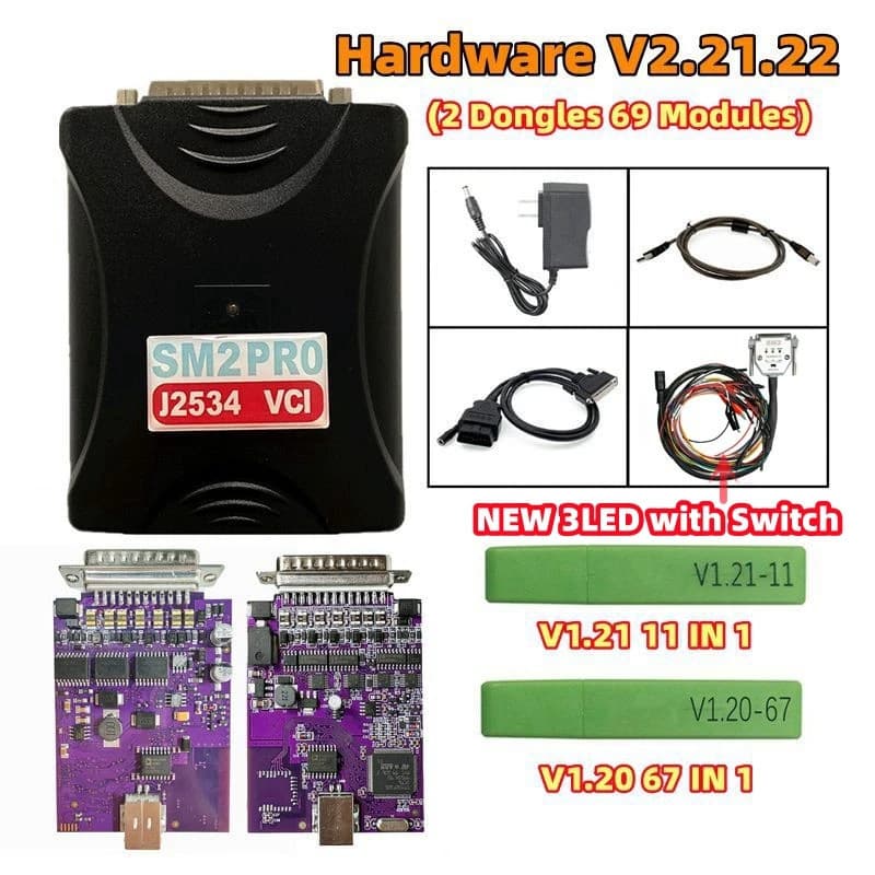 Cross-border SM2 PRO J2534 VCI Pcm ECU Programmer V2.21.22 PCM TOOL