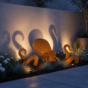 Cross-border Hot Selling Squid Garden Sculpture Outdoor Wrought Iron Decoration Ornament Octopus Courtyard Decoration