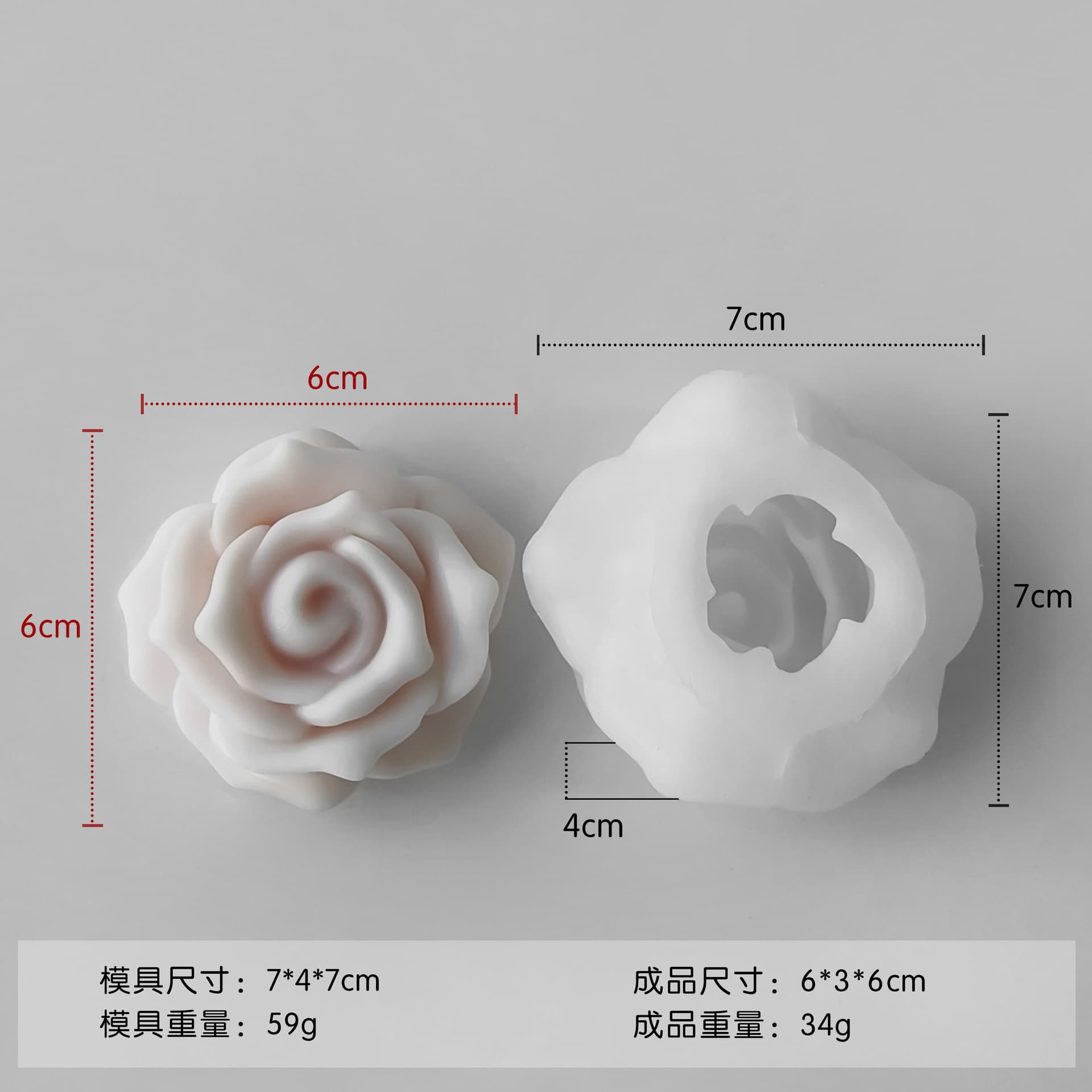 Various Flower Silicone Molds DIY Chocolate Fondant Peony Rose Flower Resin Candle Plaster Mold