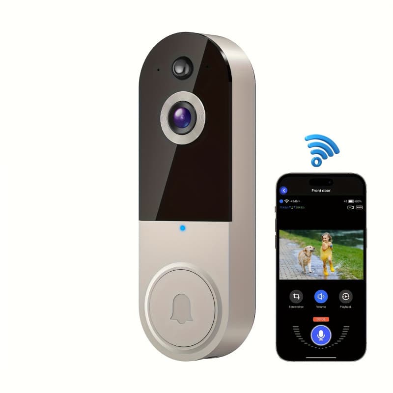 ④B 306 2.4G Wi-Fi 1080p Wired Video Doorbell Camera