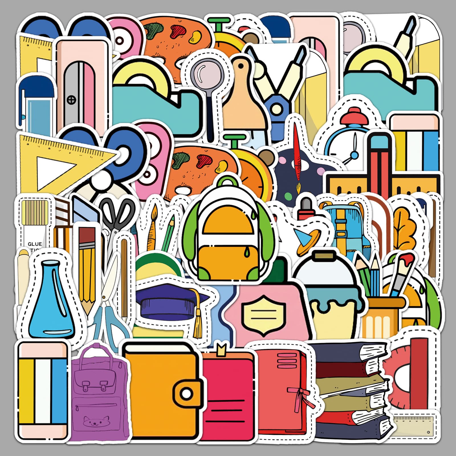 Children's Stickers DIY Customizable Phone Case Skateboard Luggage Water Cup Cute Cartoon Stationery 50 Pcs Set Poetic Brand