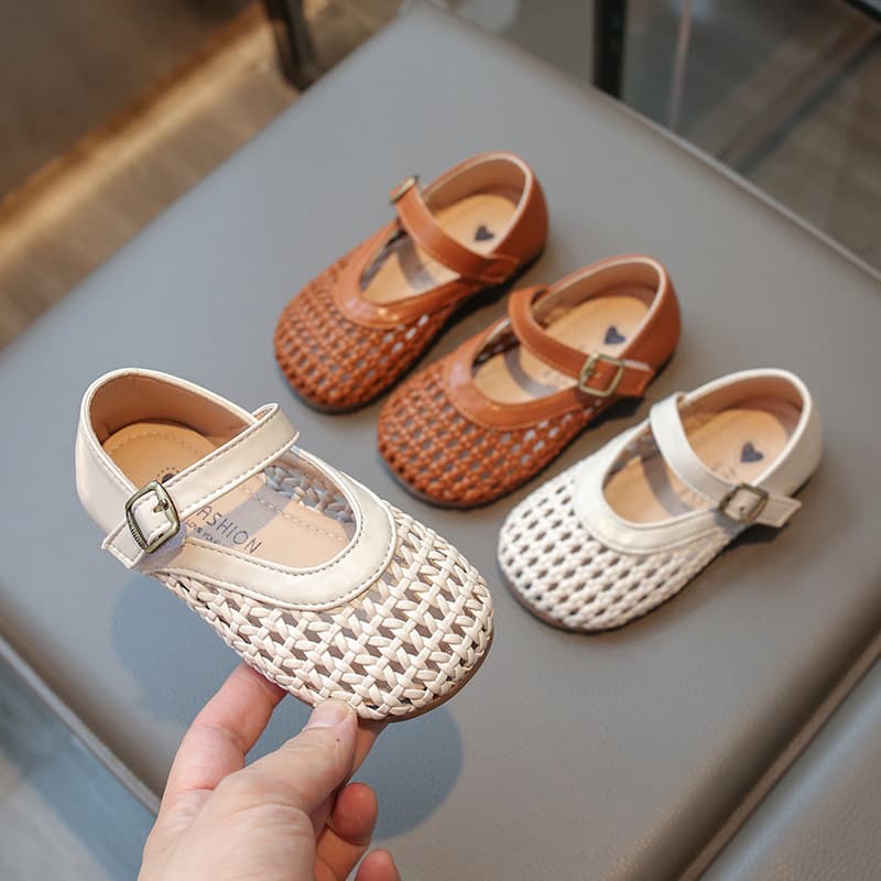 2025 Spring/Summer/Autumn New Princess Shoes, Fashionable Children's Shoes, Indoor/Outdoor Girls' Single Shoes with Breathable Mesh, Wholesale and Drop Shipping