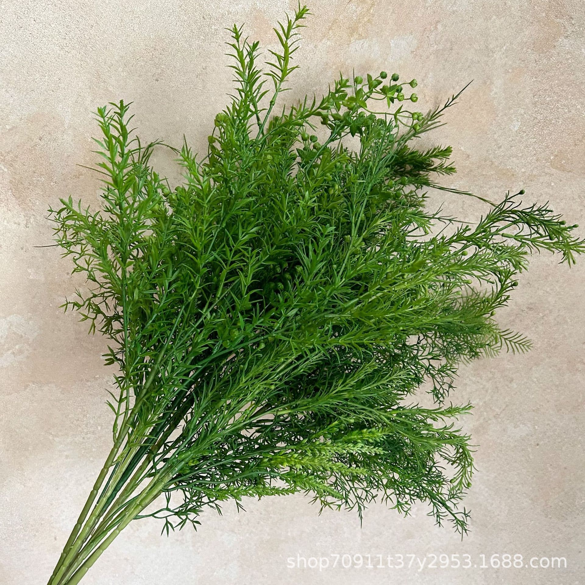 Artificial Green Plants for Cross-Border E-Commerce, Plastic Plants, Artificial Flowers for Weddings, Outdoor Decoration, Handmade Fake Flowers
