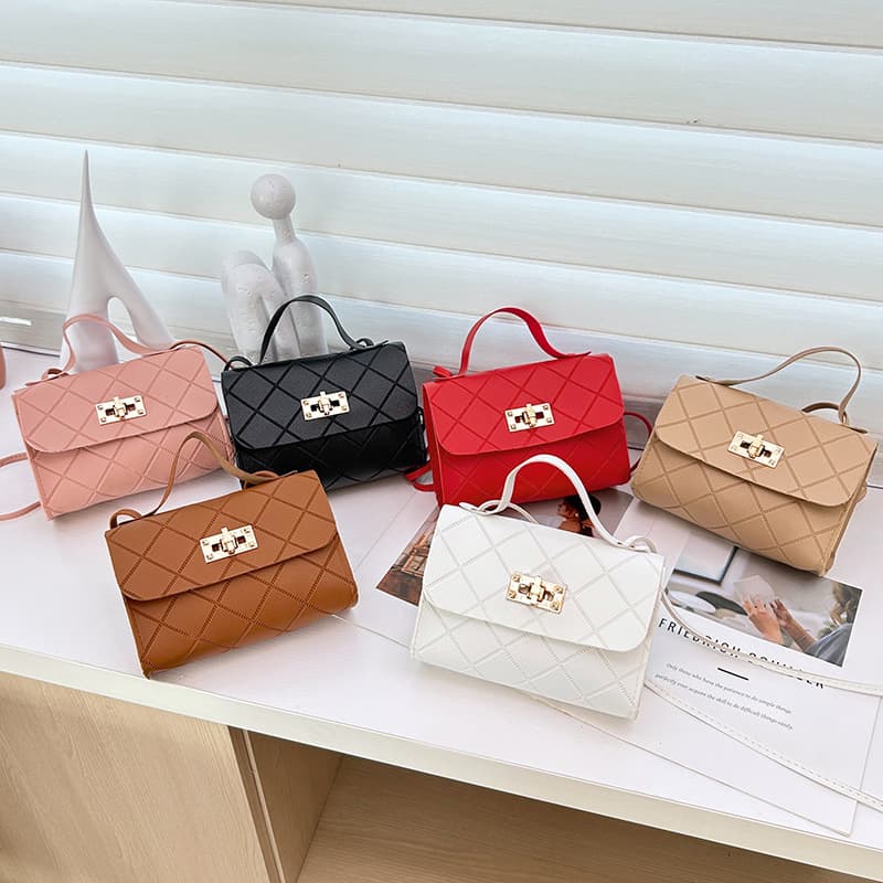 Korean-style embossed handbag for women 2024 ladies handbag, niche personalized versatile small square bag crossbody bag