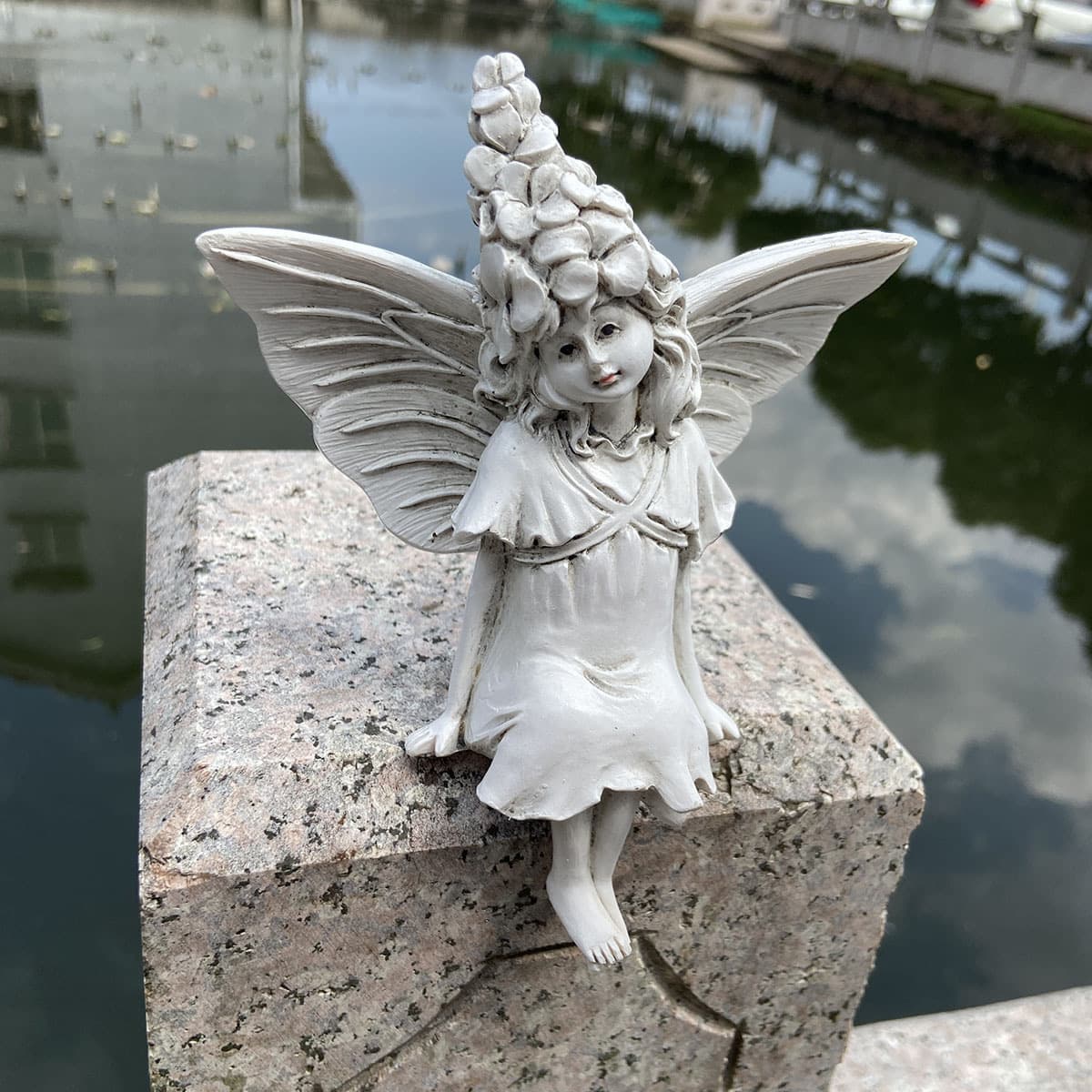 New Cross-Border Sitting Angel Resin Ornament Garden Yard Decoration Cross-Border Home Balcony Craft