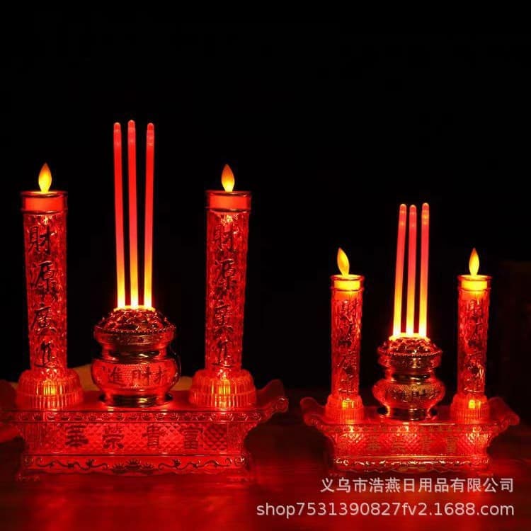 Zhenye Lighting L611/L613 Crystal Fugui Furnace LED Electronic Cendant Swing Fuchangming Lamp Plug-in Battery