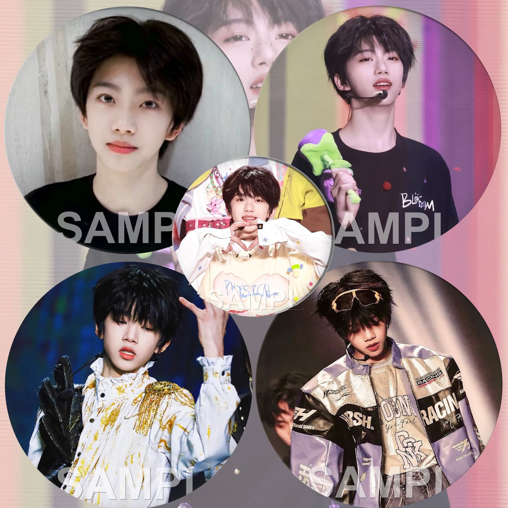 TF 4th Generation Zhang Hanrui Merch Badge Celebrity Idol Support Pin Laser Tinplate Backpack Charm Accessory