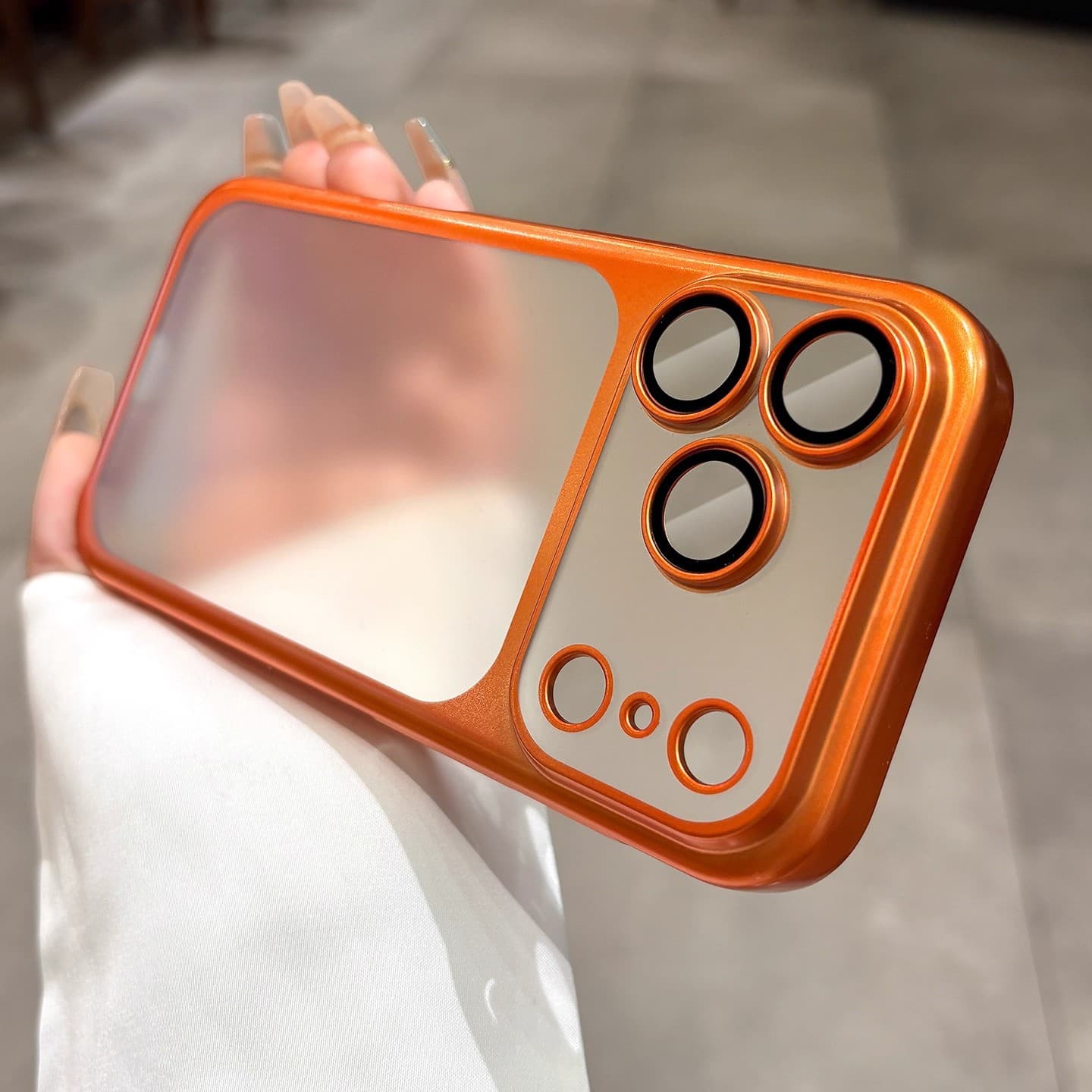 Excimer Frosted Matte Case for iPhone 17, Electroplated PC Full Coverage Lens, Apple 17 Pro Max Protective Cover
