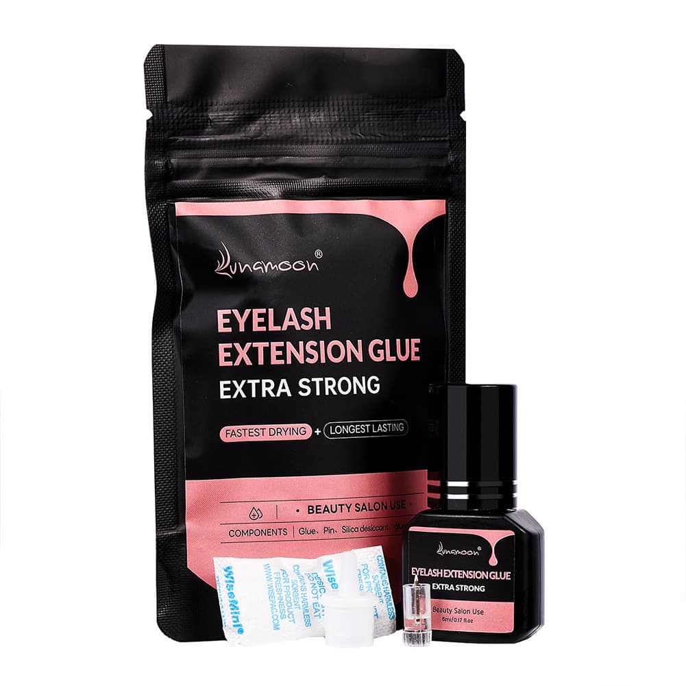 Quick-dry eyelash glue for lash extensions, reinforcement, and bonding, factory-direct for lash studios and salons