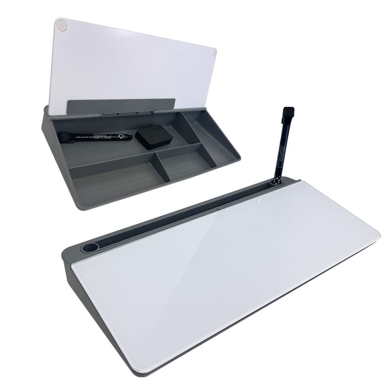 Desktop Mini Whiteboard Dark Gray Whiteboard Blackboard Glass Mini Whiteboard Office Memo Storage Whiteboard Doodle