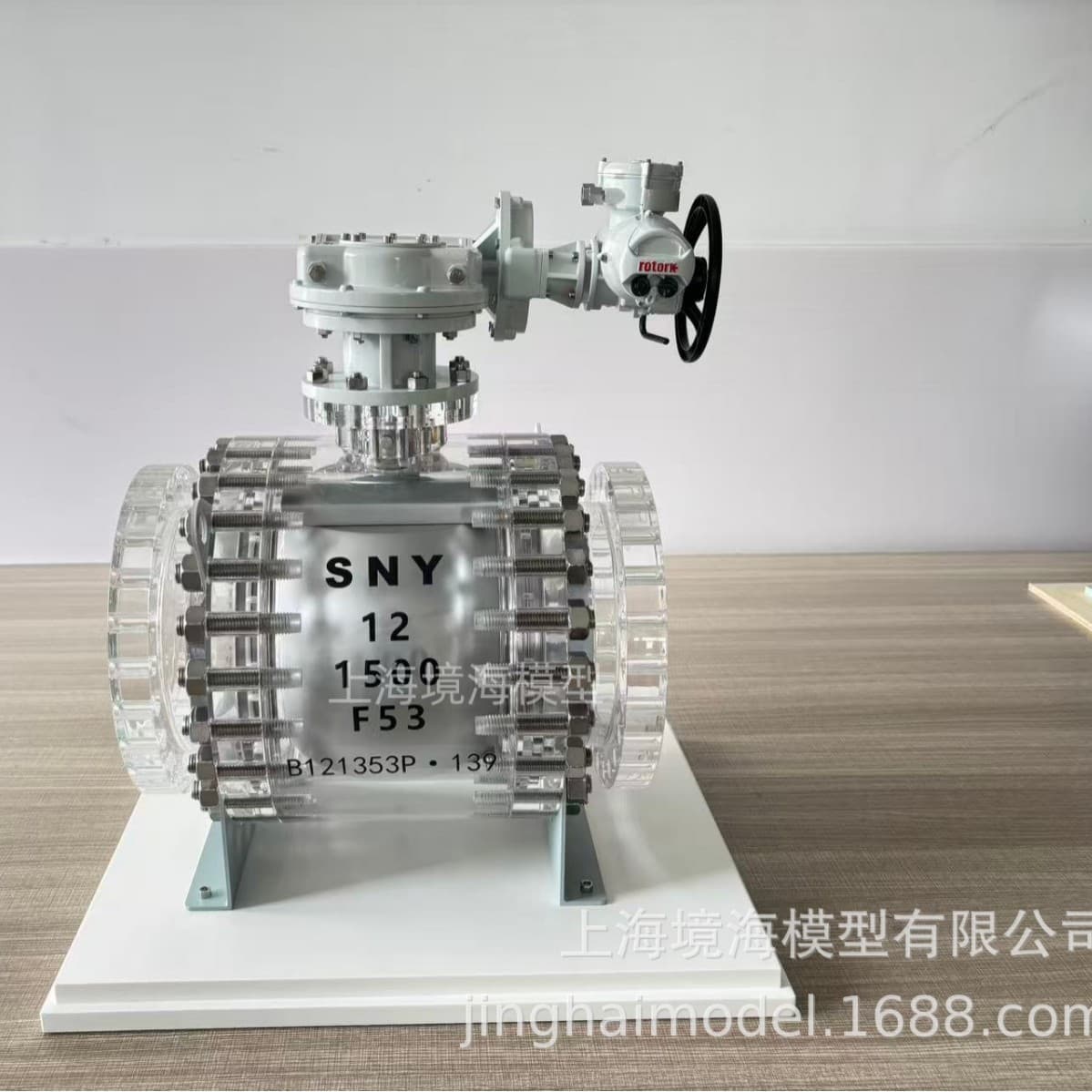 Transparent acrylic valve model, transparent model, industrial equipment model, 3D printed model