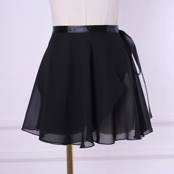 Ballet Practice Dress Adult Women Dance Skirt with Tie Half Skirt Children Practice Skirt One-Piece Short Skirt