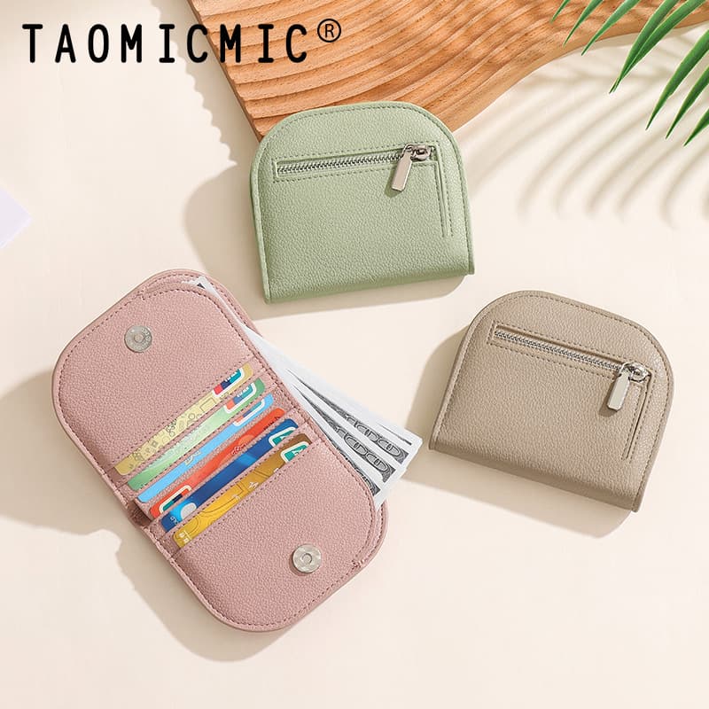 2025 new semicircle folding women's wallet multi-card slot cardholder coin tower buckle coin purse wallet