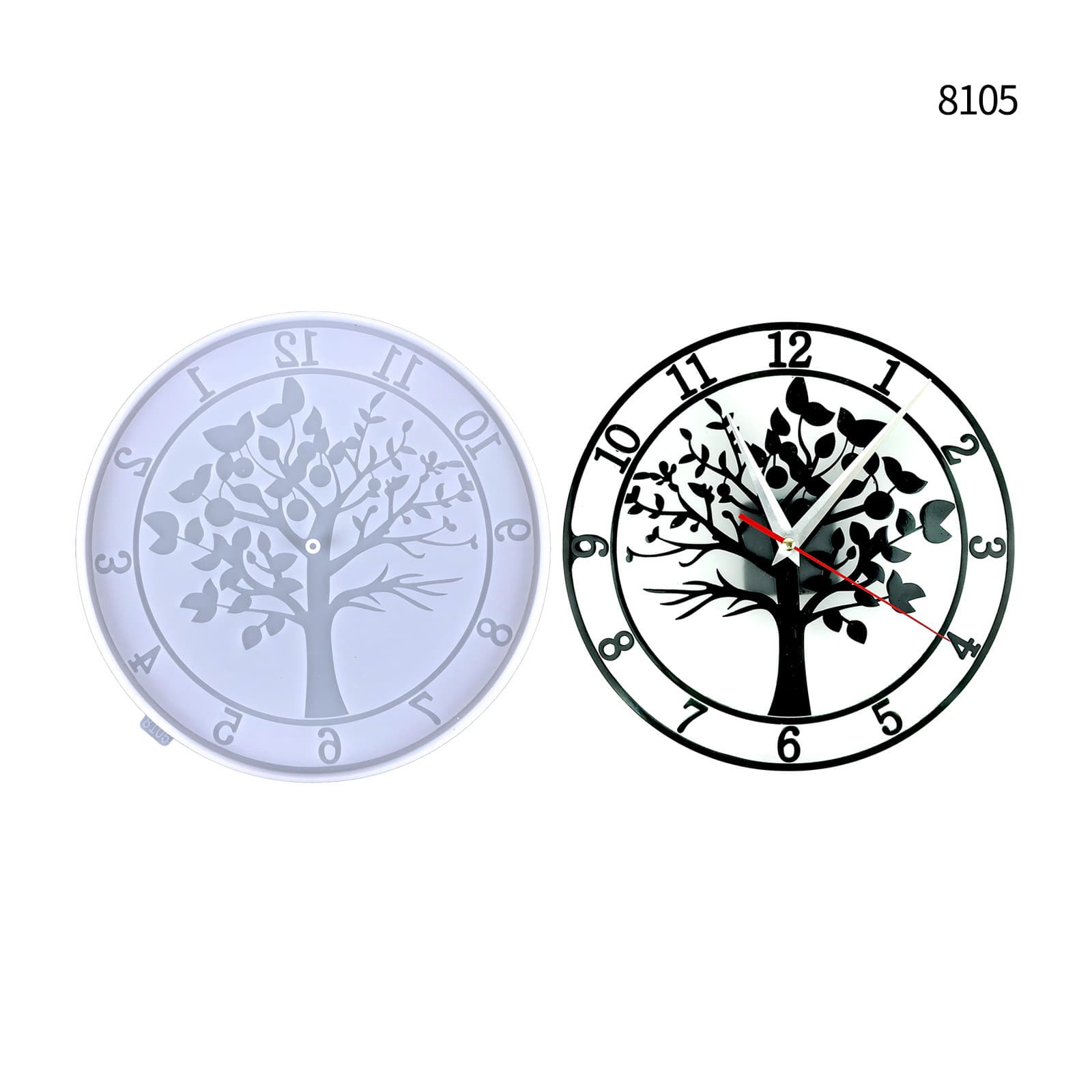 Tree of Life Clock Epoxy Resin Mold DIY Round Dial Wall Hanging Decoration Tree of Life Clock Silicone Mold