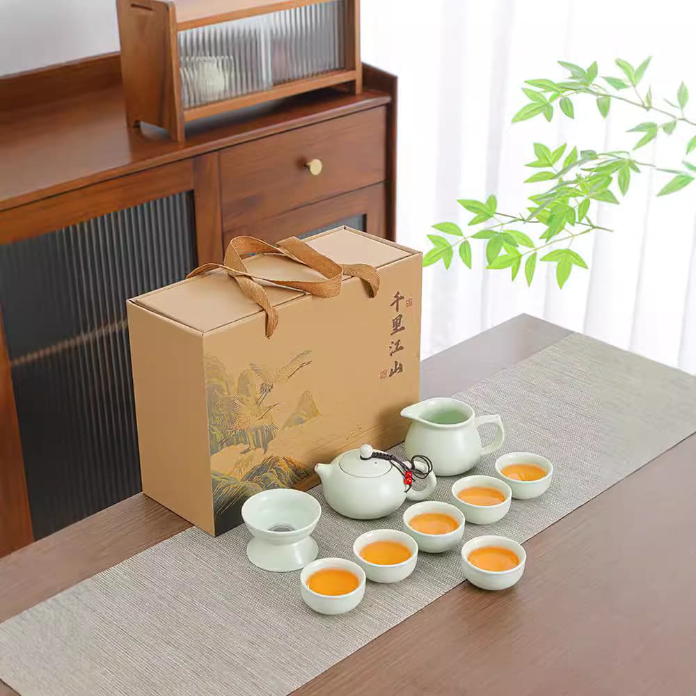 Manufacturer Direct: Portable Travel Kung Fu Tea Set - Business Event Souvenir for Mid-Autumn Festival/Grand Opening Gifts
