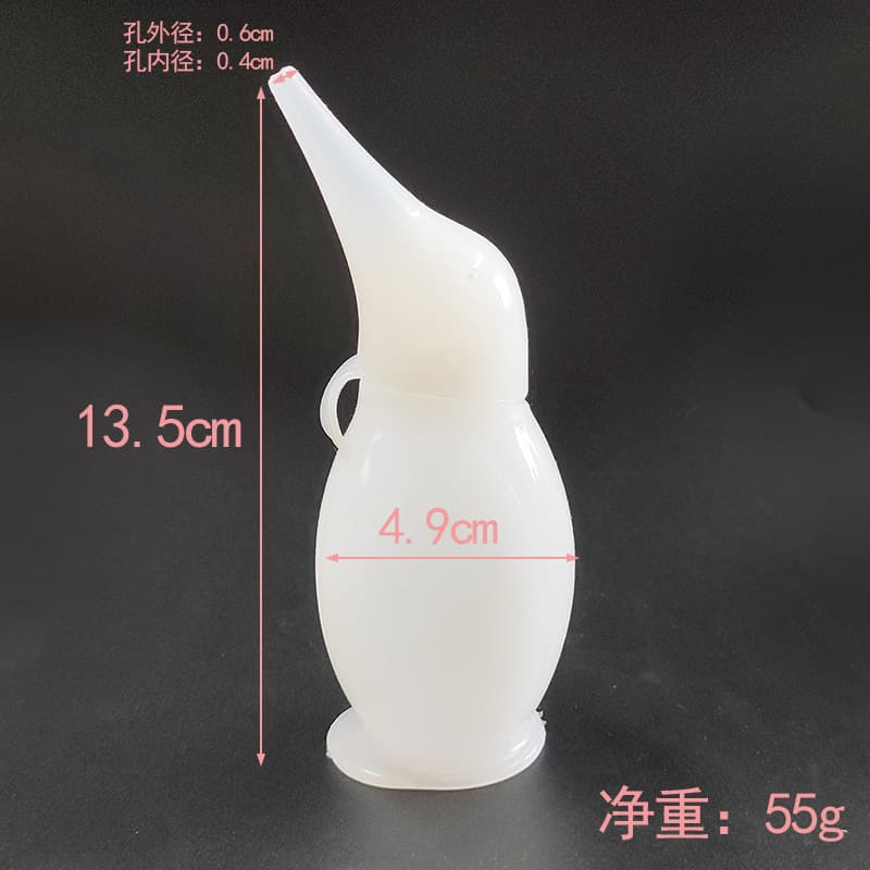Manufacturer of baby penguin nasal aspirator for infants and young children to clear nasal congestion and clear booger cleaner for babies to suck snot