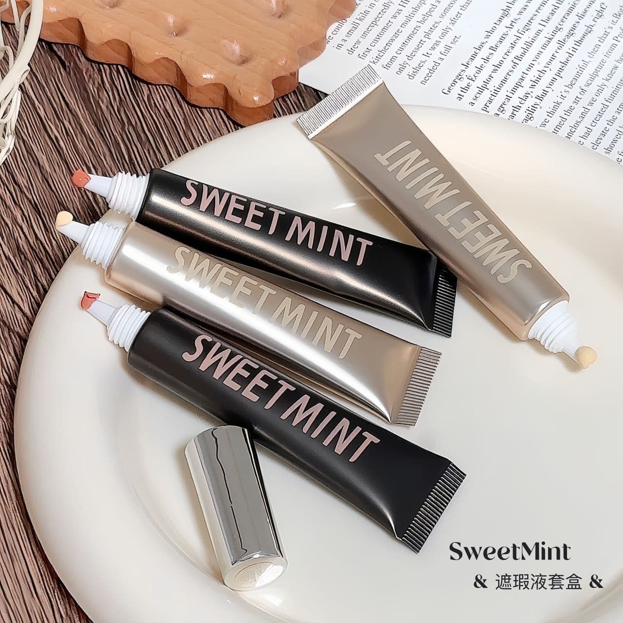 Sweetmint Concealer Set Natural Light Coverage for Acne Scars Dark Circles Spots Tear Troughs Face Concealer