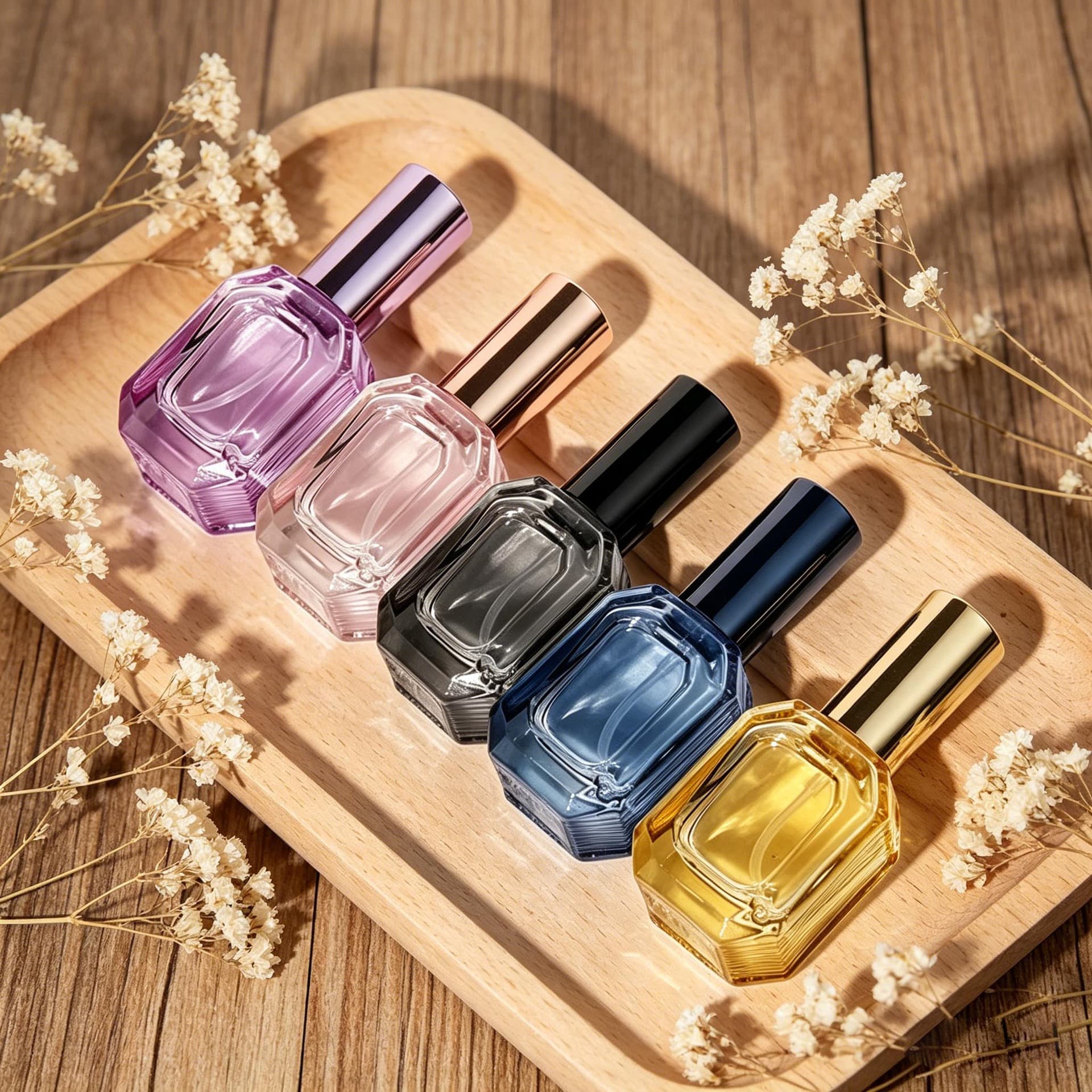 10ml perfume glass bottle, high-end light luxury perfume spray bottle, screw-top sample perfume bottle, spot wholesale