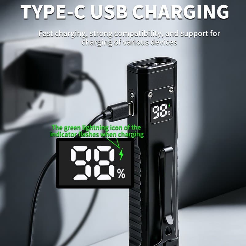 Cross-border In-stock Repair Work Light T40 High-brightness Illumination UV395 Purple Light + Green Laser Rotary Switch Built-in Battery