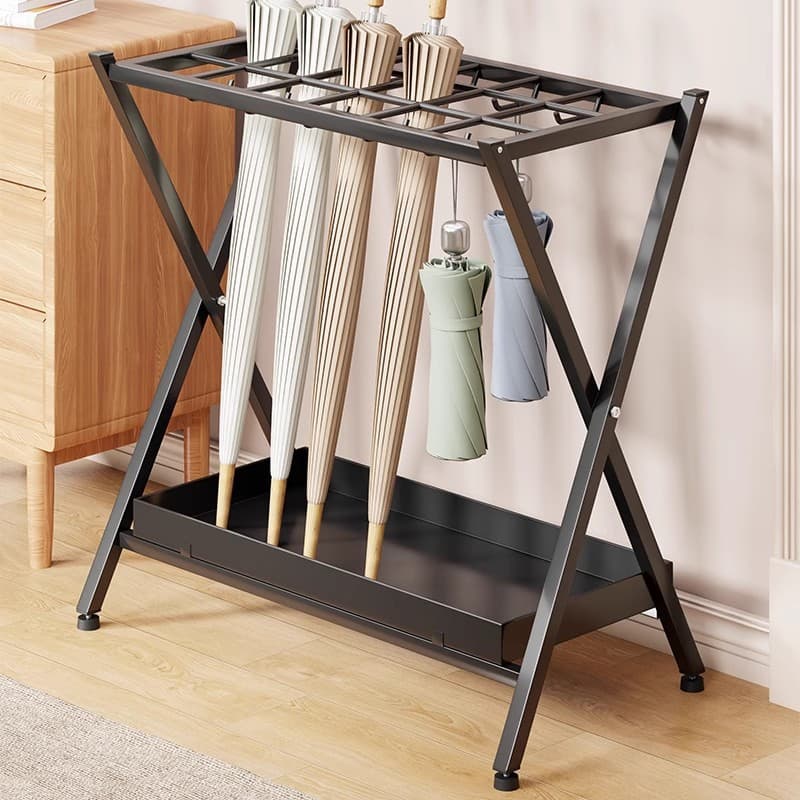 Household umbrella stand for doorway, commercial umbrella drip rack, entryway umbrella storage solution, umbrella holder