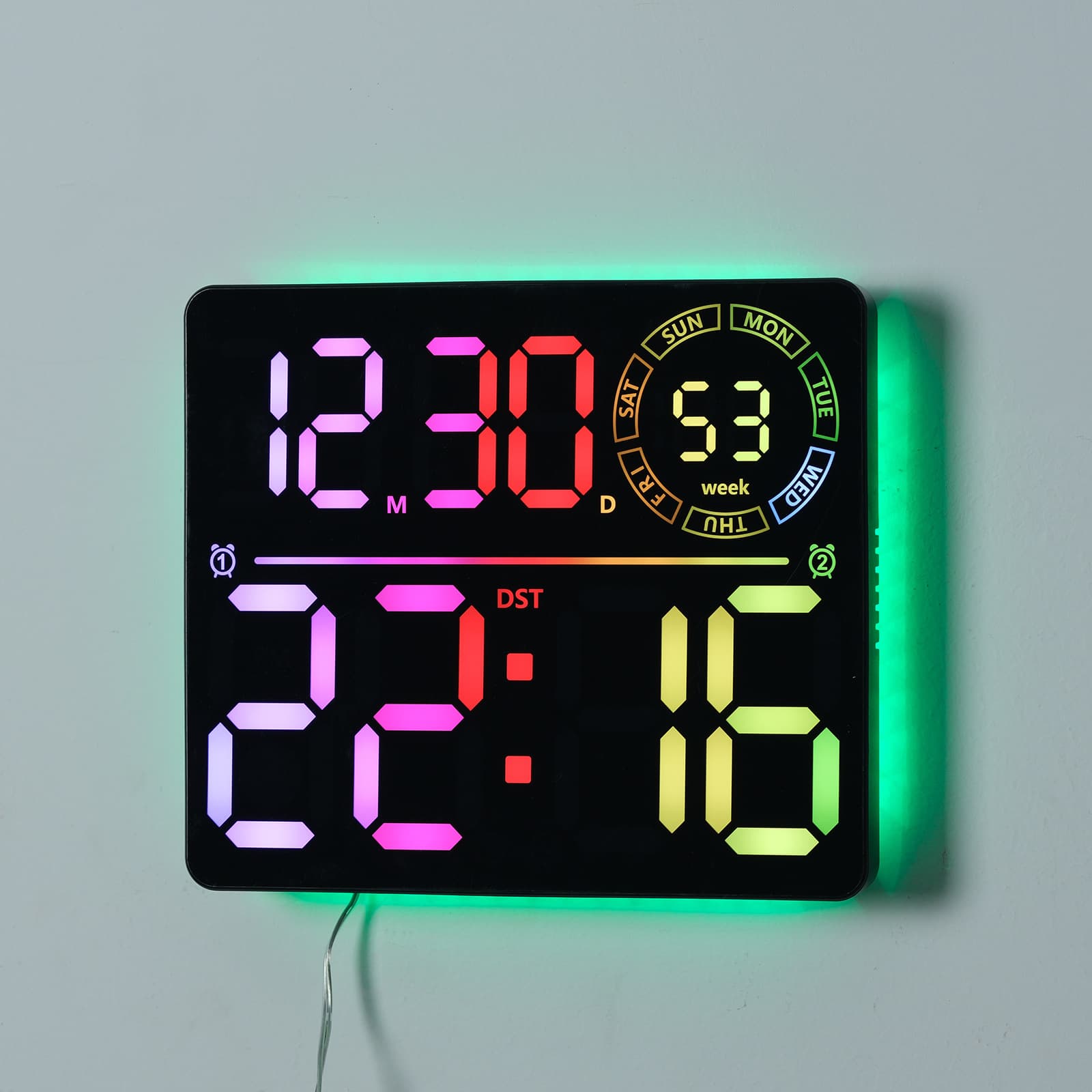 New Cross-border Clock Living Room Wall Clock Simple Modern LED Digital Clock Electronic Clock 6692R