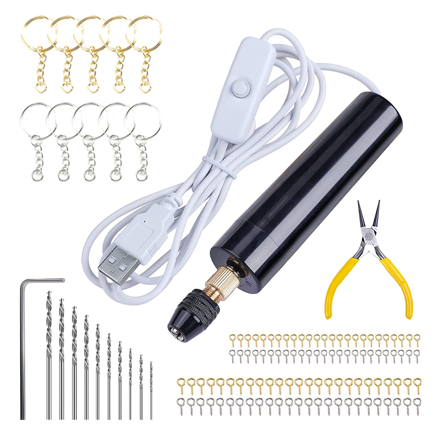 Electric USB Mini Pen-Shaped Pearl Drilling Small Grinder Acrylic Crystal Epoxy DIY Small Drill