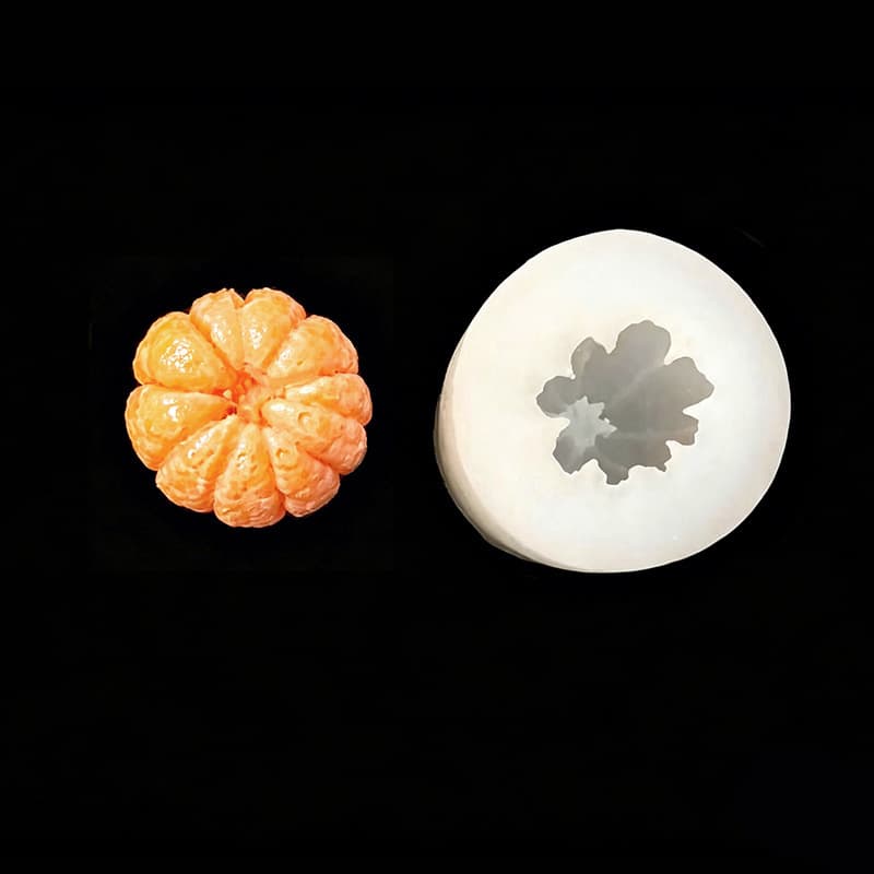 Simulated food toy fruit orange flesh shaped aromatherapy candle silicone mold DIY baking cake decoration plaster
