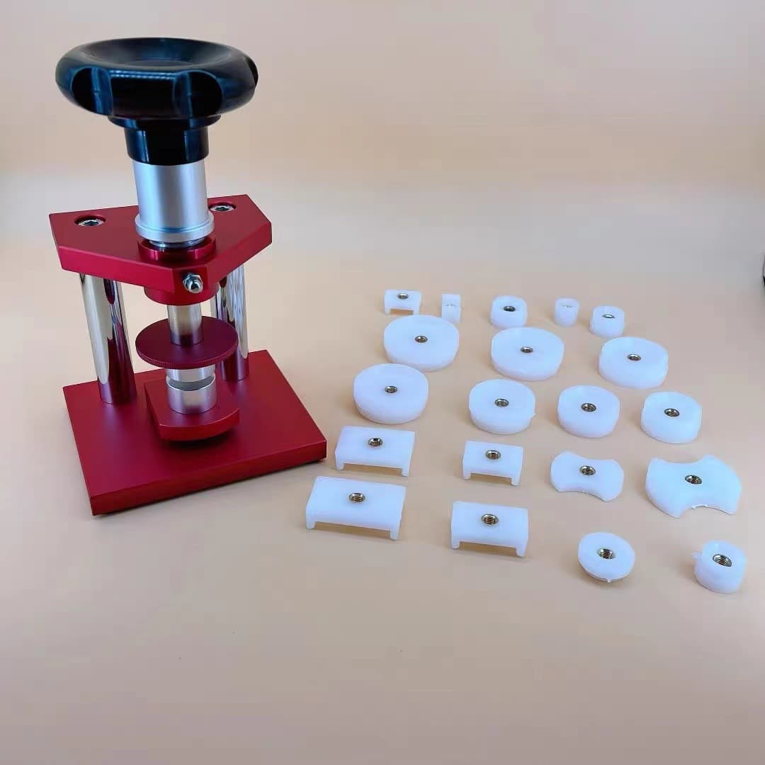 Manual watch repair tool, metal spiral capper, watch back cover laminating machine, high-precision base press, film delivery