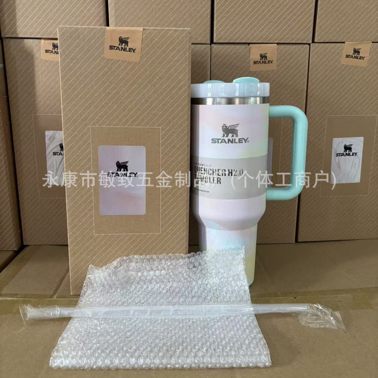 Cross-border New Stanley Wood Grain 40oz Insulated Tumbler Stanley Large Capacity Car Colorful Ice Master Car Cup