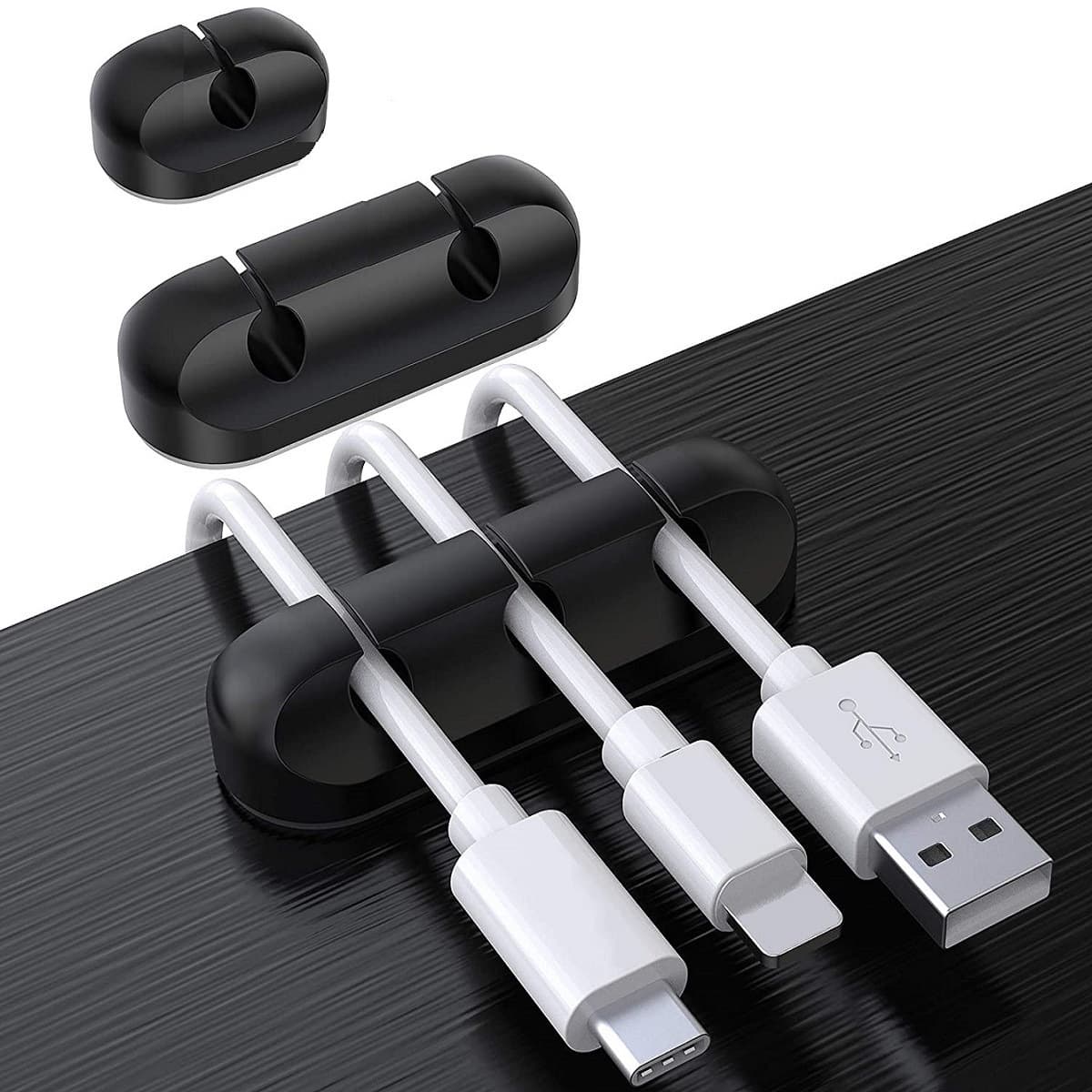 Desktop Charging Data Cable Organizer Mouse Earphone Cable Storage Clip Car Self-Adhesive Cable Winder Silicon Material