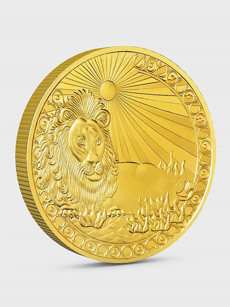 Zodiac Decorative Coin Gold Coin Set Virgo Scorpio Sagittarius Gemini Cancer Coin Gift Box for Girlfriend